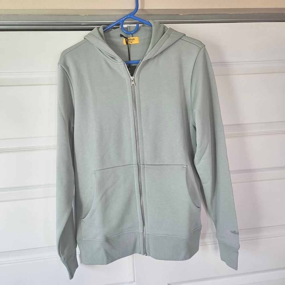 NWT Allbirds Men’s Anytime Full Zip Hoodie Bark Grey XS Waffle Knit